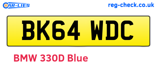 BK64WDC are the vehicle registration plates.