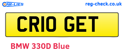 CR10GET are the vehicle registration plates.