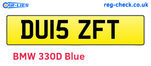 DU15ZFT are the vehicle registration plates.