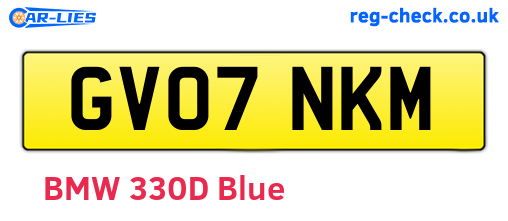 GV07NKM are the vehicle registration plates.