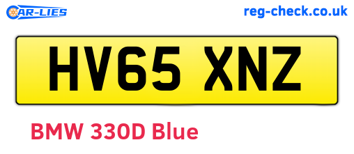 HV65XNZ are the vehicle registration plates.