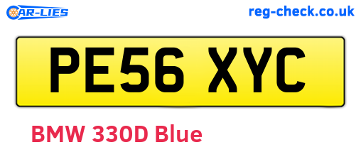 PE56XYC are the vehicle registration plates.