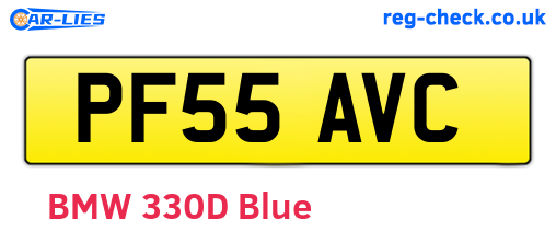 PF55AVC are the vehicle registration plates.