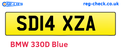 SD14XZA are the vehicle registration plates.