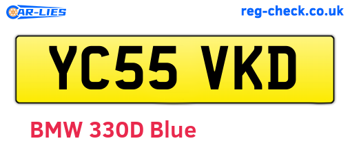 YC55VKD are the vehicle registration plates.