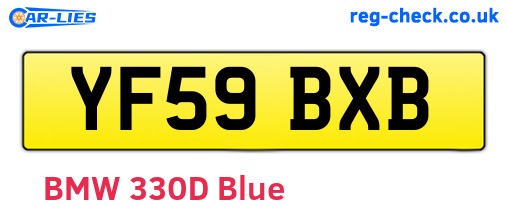 YF59BXB are the vehicle registration plates.