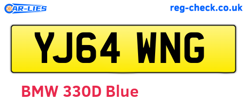 YJ64WNG are the vehicle registration plates.