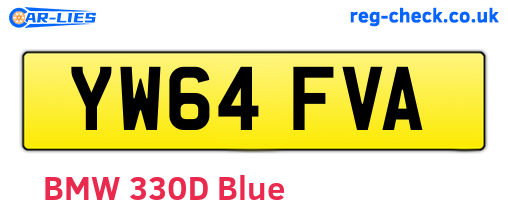 YW64FVA are the vehicle registration plates.