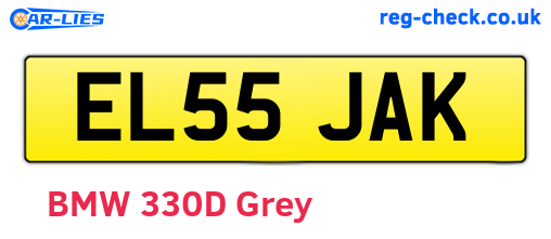 EL55JAK are the vehicle registration plates.