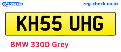 KH55UHG are the vehicle registration plates.