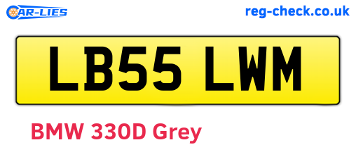 LB55LWM are the vehicle registration plates.