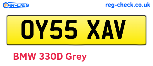 OY55XAV are the vehicle registration plates.