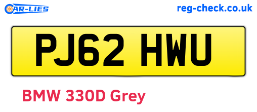 PJ62HWU are the vehicle registration plates.