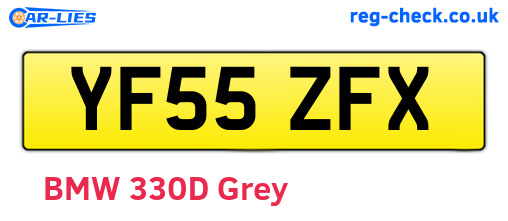 YF55ZFX are the vehicle registration plates.