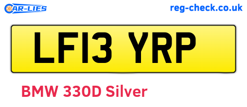 LF13YRP are the vehicle registration plates.