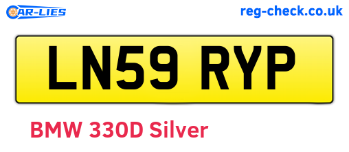 LN59RYP are the vehicle registration plates.