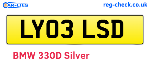 LY03LSD are the vehicle registration plates.