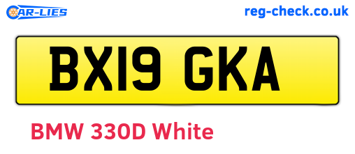 BX19GKA are the vehicle registration plates.