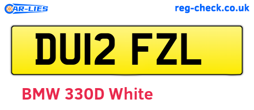 DU12FZL are the vehicle registration plates.