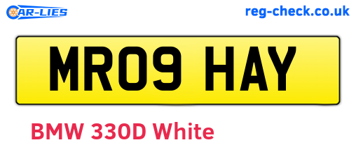 MR09HAY are the vehicle registration plates.