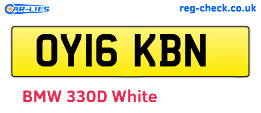 OY16KBN are the vehicle registration plates.