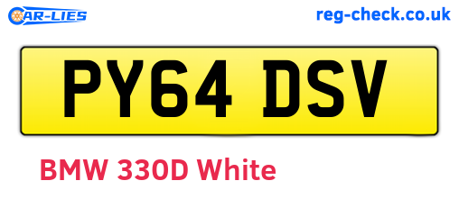 PY64DSV are the vehicle registration plates.