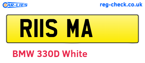R11SMA are the vehicle registration plates.
