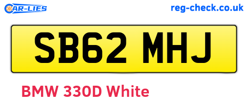 SB62MHJ are the vehicle registration plates.