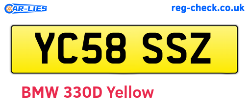 YC58SSZ are the vehicle registration plates.