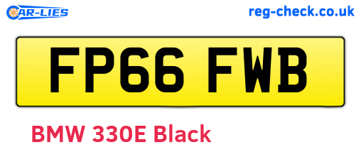 FP66FWB are the vehicle registration plates.