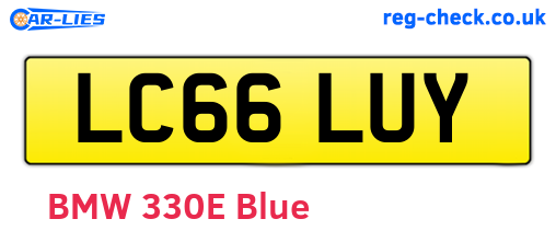LC66LUY are the vehicle registration plates.