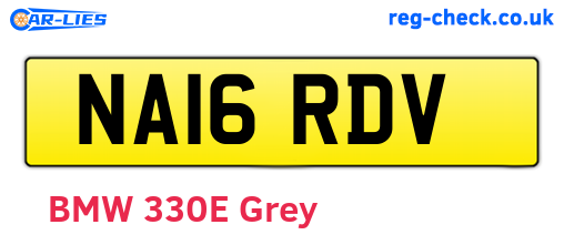 NA16RDV are the vehicle registration plates.