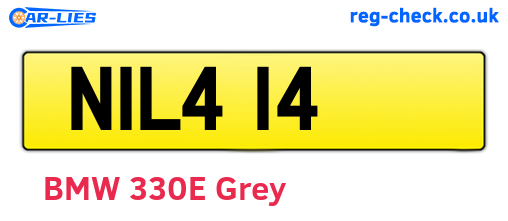 NIL414 are the vehicle registration plates.