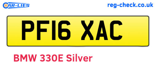 PF16XAC are the vehicle registration plates.