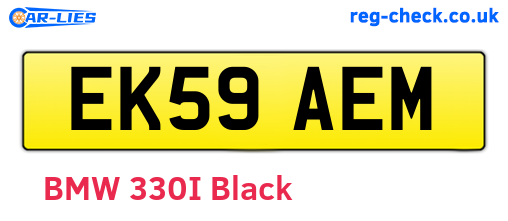 EK59AEM are the vehicle registration plates.