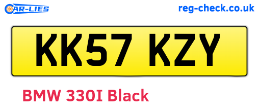 KK57KZY are the vehicle registration plates.