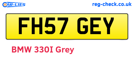 FH57GEY are the vehicle registration plates.