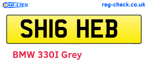 SH16HEB are the vehicle registration plates.