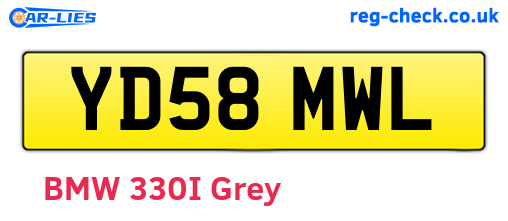 YD58MWL are the vehicle registration plates.