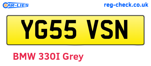 YG55VSN are the vehicle registration plates.