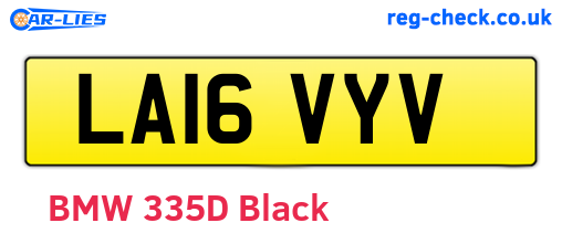 LA16VYV are the vehicle registration plates.