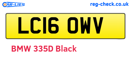LC16OWV are the vehicle registration plates.