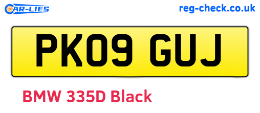 PK09GUJ are the vehicle registration plates.