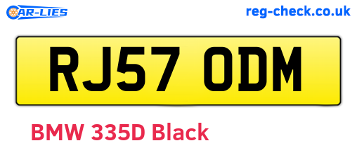 RJ57ODM are the vehicle registration plates.