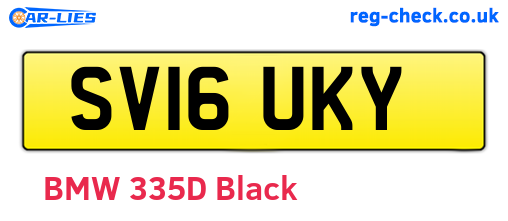 SV16UKY are the vehicle registration plates.