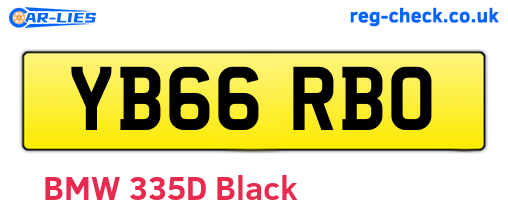 YB66RBO are the vehicle registration plates.