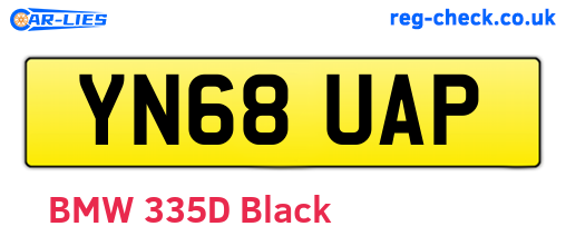 YN68UAP are the vehicle registration plates.