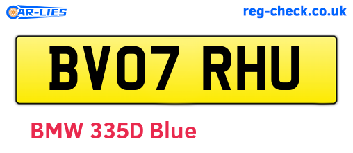 BV07RHU are the vehicle registration plates.