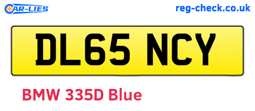 DL65NCY are the vehicle registration plates.