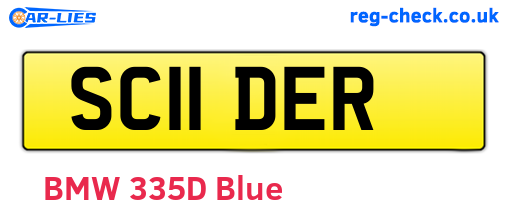 SC11DER are the vehicle registration plates.